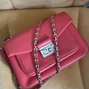 Fendi Pink Shoulder Bag with Chain Strap